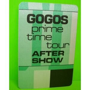 Go Go's Backstage Pass Original 1984 Concert Tour Prime Time New Wave Pop Rock